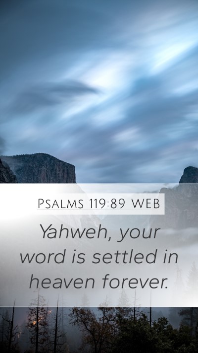 Psalms 119:89 WEB Bible Verse Image