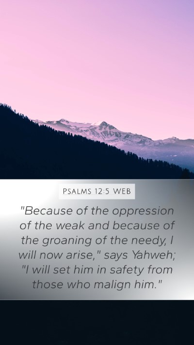 Psalms 12:5 WEB Bible Verse Image