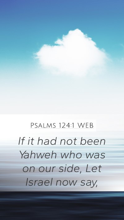 Psalms 124:1 WEB Mobile Phone Wallpaper - If it had not been Yahweh who was on our side, - Mobile Bible Verse Wallpaper