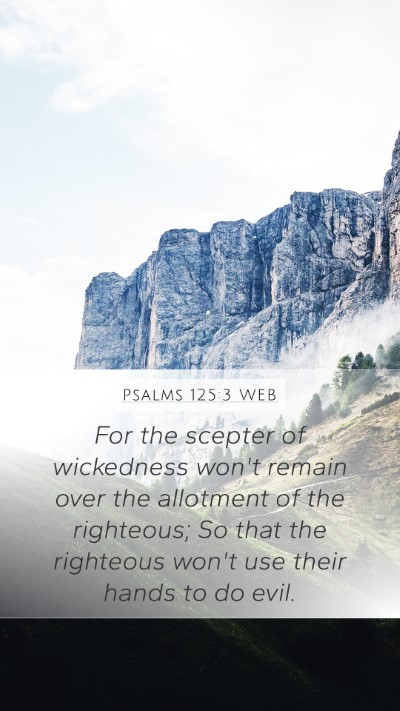 Psalms 125:3 WEB Bible Verse Image