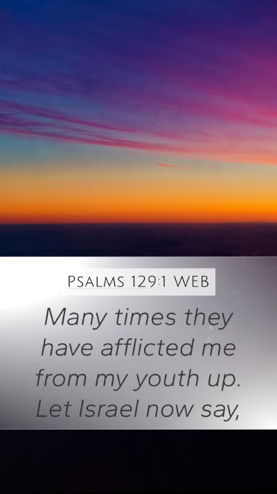 Psalms 129:1 WEB Bible Verse Image