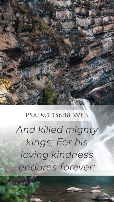 Psalms 136:18 WEB Bible Verse Image