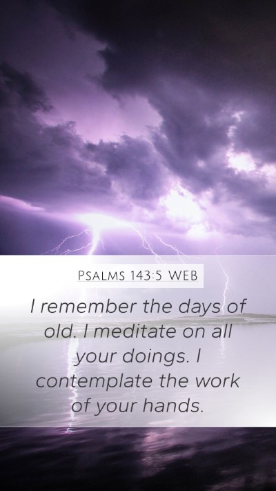 Psalms 143:5 WEB Bible Verse Image