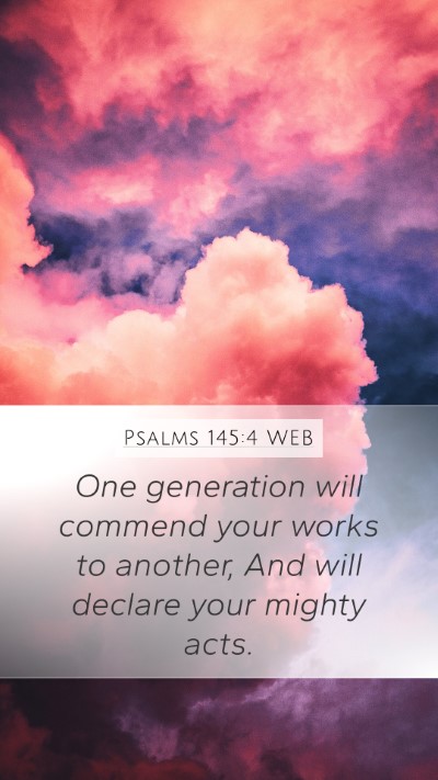 Psalms 145:4 WEB Bible Verse Image