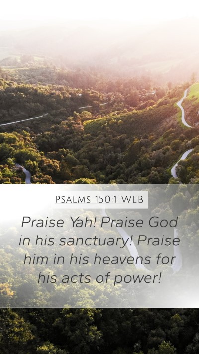 Psalms 150:1 WEB Bible Verse Image