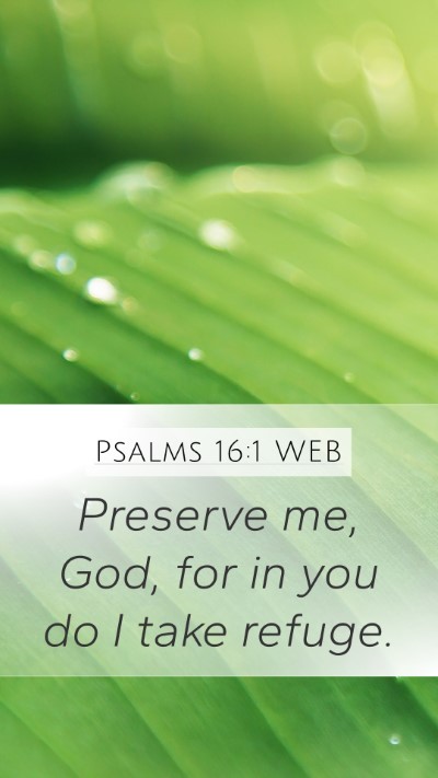 Psalms 16:1 WEB Bible Verse Image