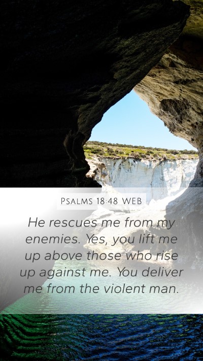 Psalms 18:48 WEB Bible Verse Image