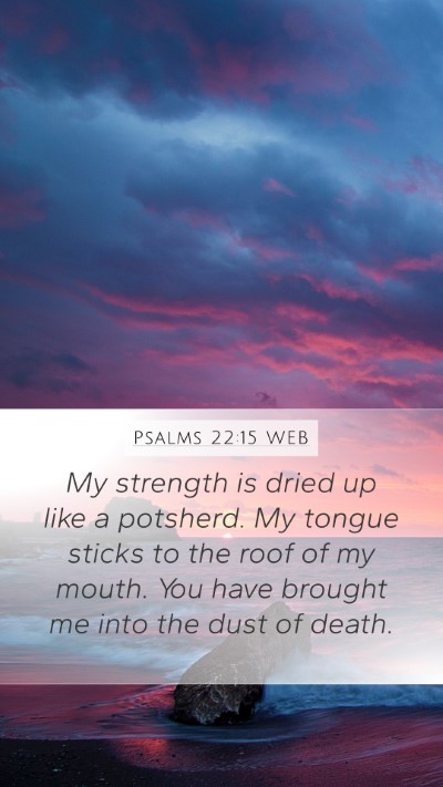 Psalms 22:15 WEB Bible Verse Image