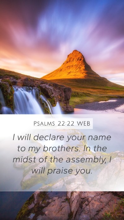 Psalms 22:22 WEB Bible Verse Image
