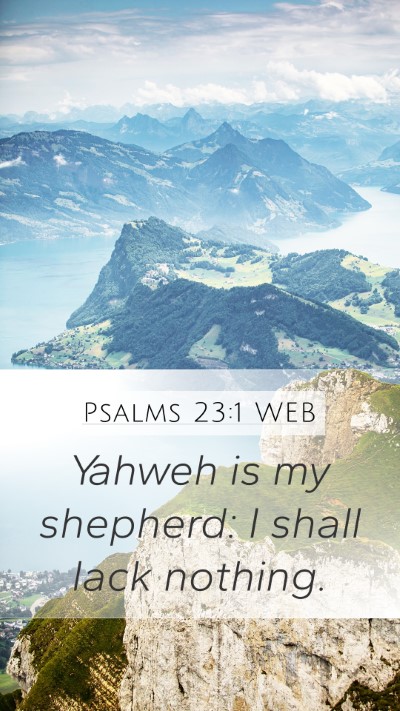 Psalms 23:1 WEB Bible Verse Image