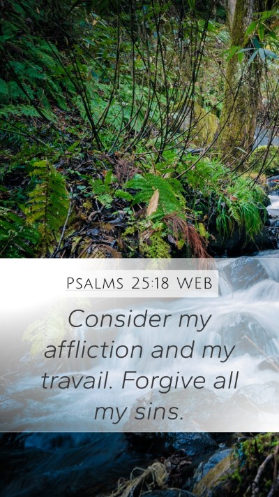 Psalms 25:18 WEB Bible Verse Image