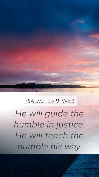 Psalms 25:9 WEB Bible Verse Image