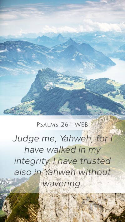 Psalms 26:1 WEB Bible Verse Image