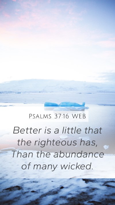 Psalms 37:16 WEB Bible Verse Image
