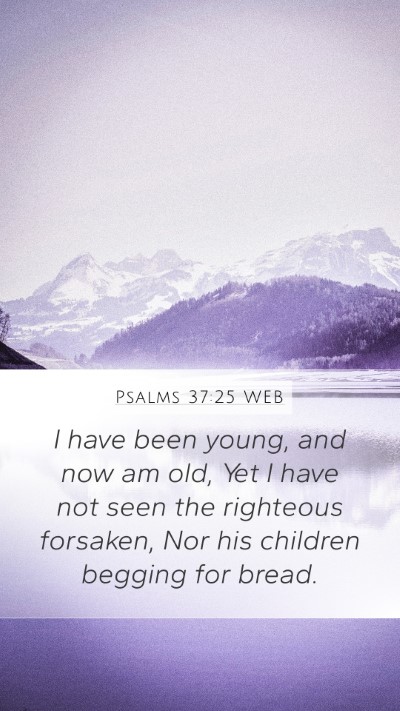 Psalms 37:25 WEB Bible Verse Image