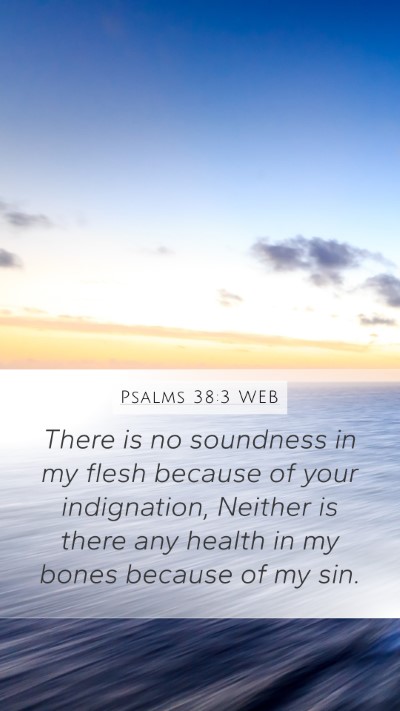 Psalms 38:3 WEB Bible Verse Image