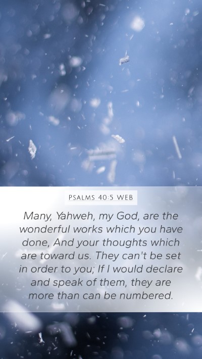 Psalms 40:5 WEB Bible Verse Image