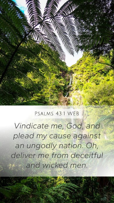 Psalms 43:1 WEB Bible Verse Image