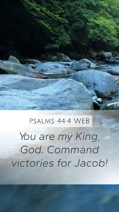 Psalms 44:4 WEB Bible Verse Image