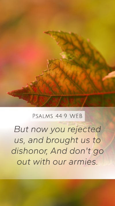 Psalms 44:9 WEB Bible Verse Image