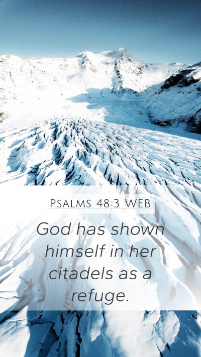 Psalms 48:3 WEB Bible Verse Image