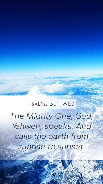 Psalms 50:1 WEB Bible Verse Image