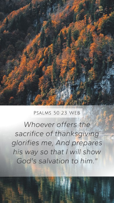 Psalms 50:23 WEB Bible Verse Image