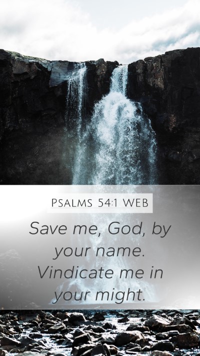 Psalms 54:1 WEB Bible Verse Image