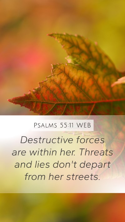 Psalms 55:11 WEB Bible Verse Image