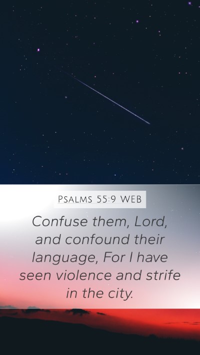 Psalms 55:9 WEB Bible Verse Image