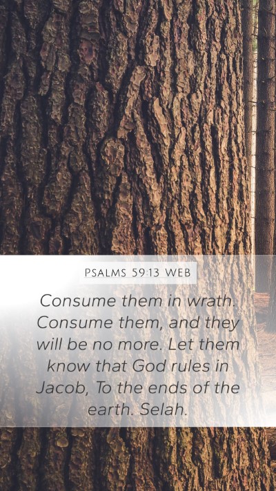 Psalms 59:13 WEB Bible Verse Image