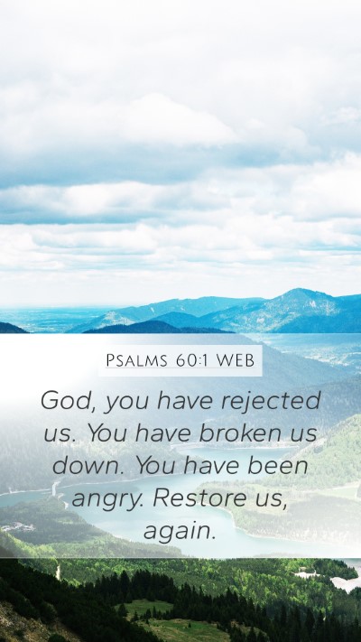 Psalms 60:1 WEB Bible Verse Image
