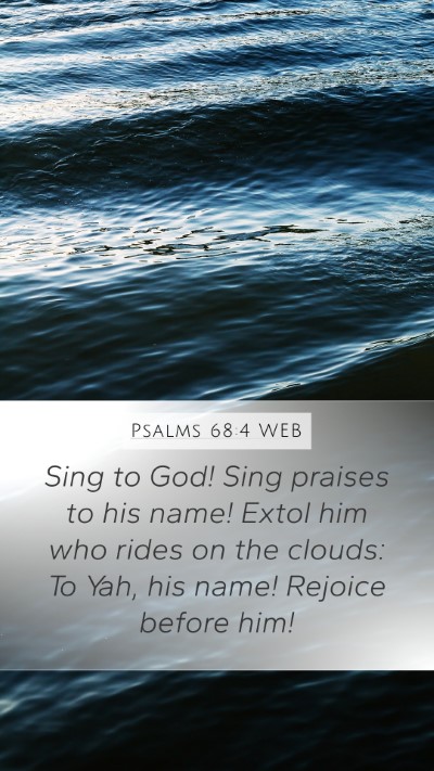 Psalms 68:4 WEB Bible Verse Image
