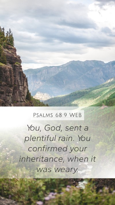 Psalms 68:9 WEB Bible Verse Image