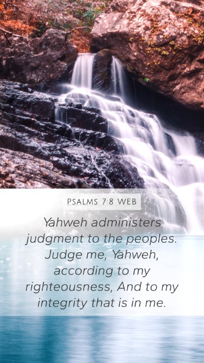Psalms 7:8 WEB Bible Verse Image