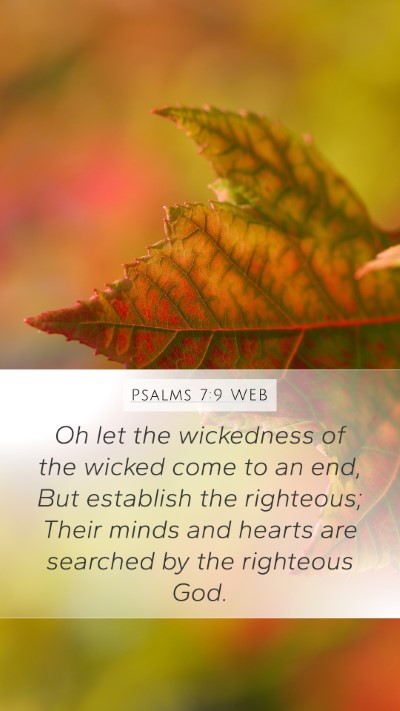 Psalms 7:9 WEB Bible Verse Image