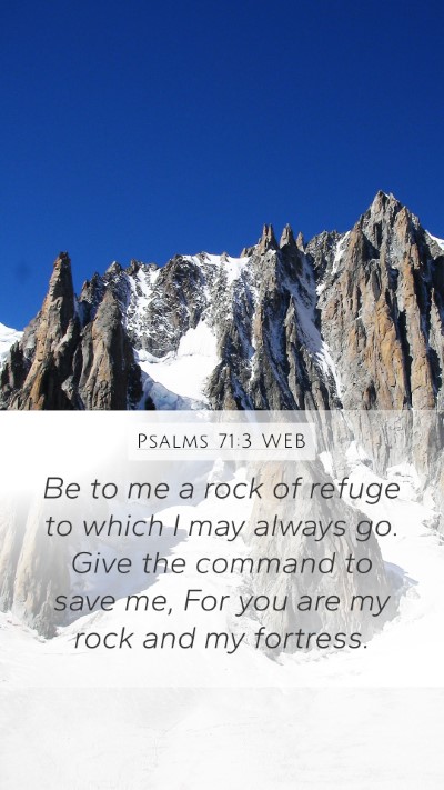 Psalms 71:3 WEB Bible Verse Image