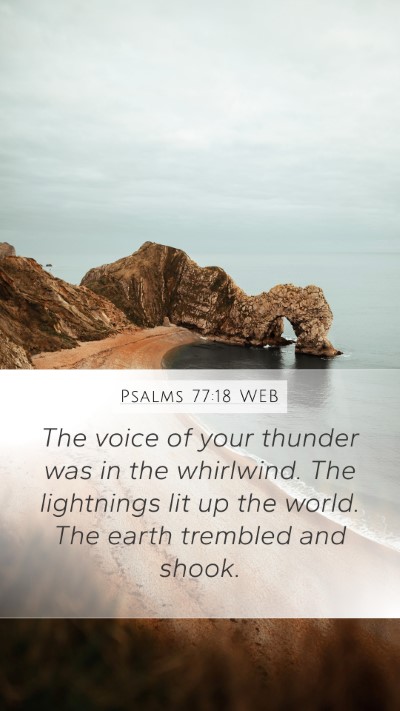 Psalms 77:18 WEB Bible Verse Image