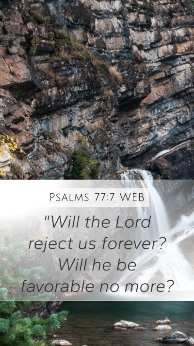 Psalms 77:7 WEB Bible Verse Image
