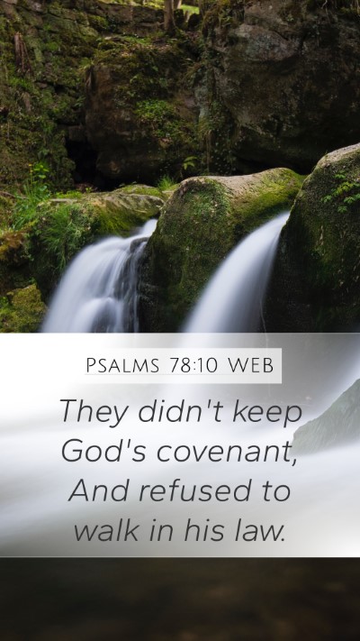 Psalms 78:10 WEB Bible Verse Image