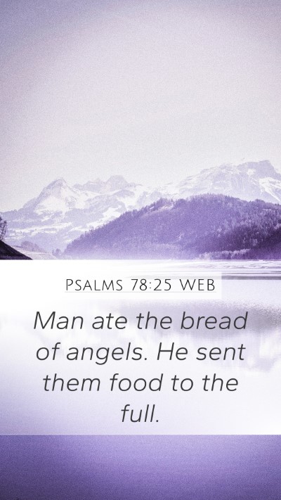 Psalms 78:25 WEB Bible Verse Image