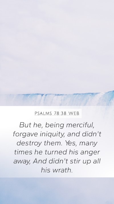 Psalms 78:38 WEB Bible Verse Image