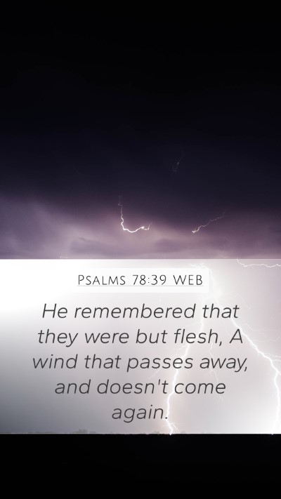 Psalms 78:39 WEB Bible Verse Image