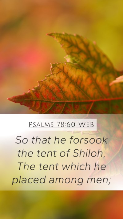 Psalms 78:60 WEB Bible Verse Image