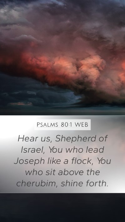 Psalms 80:1 WEB Bible Verse Image