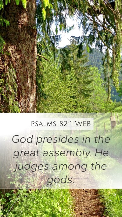 Psalms 82:1 WEB Bible Verse Image