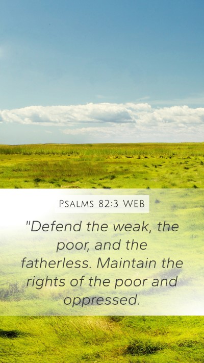Psalms 82:3 WEB Bible Verse Image