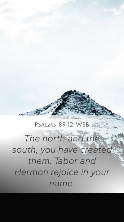 Psalms 89:12 WEB Bible Verse Image