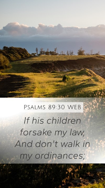 Psalms 89:30 WEB Bible Verse Image