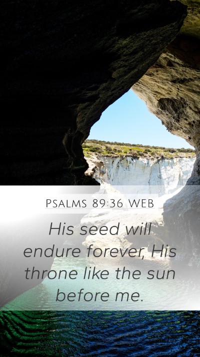 Psalms 89:36 WEB Bible Verse Image